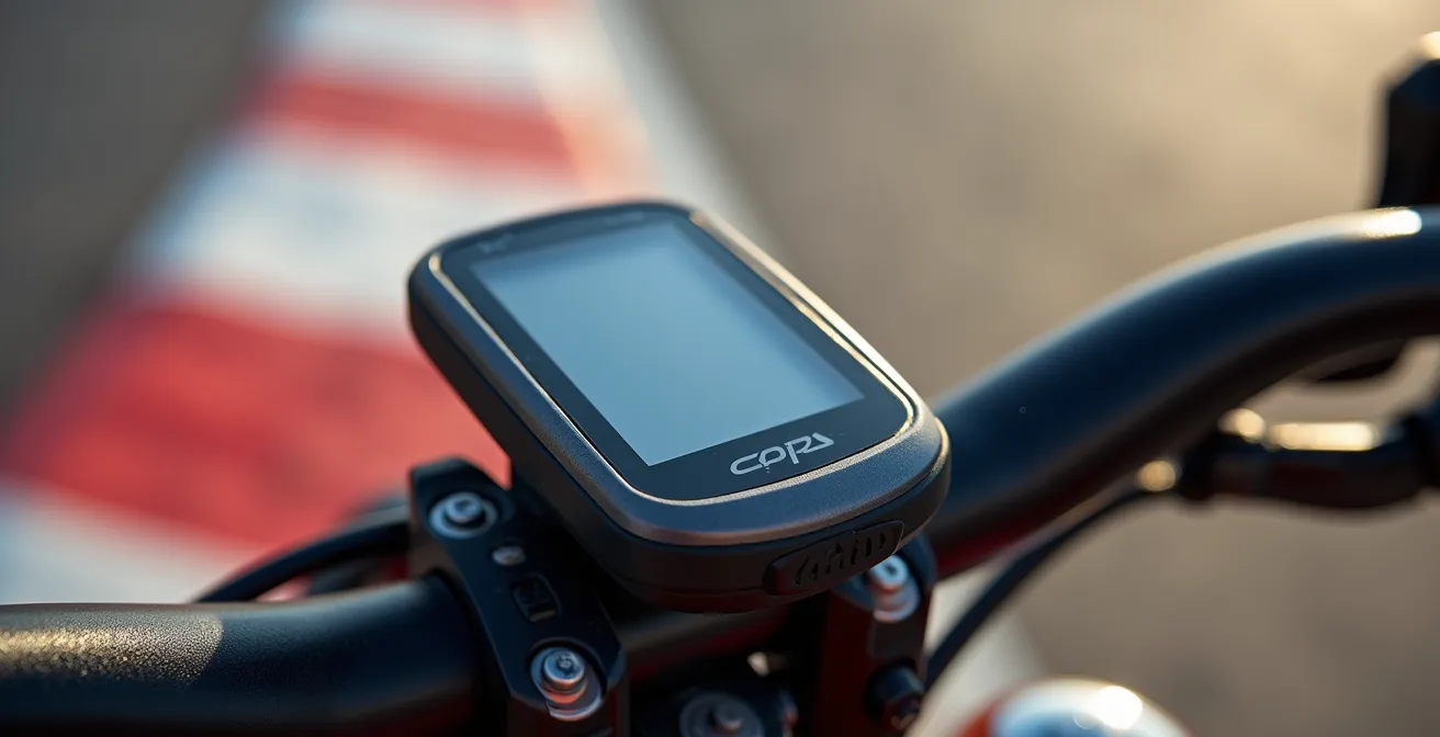 Gros plan sur un système d'acquisition de données montrant des courbes de vitesse et trajectoires